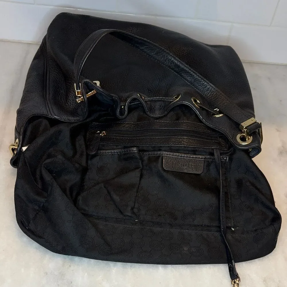 Michael Kors Purse Leather Handbag Camden Large Pebbled Hobo Pocketbook Bag